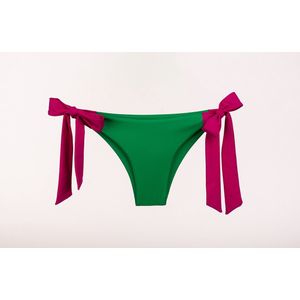 SugarChic Bow Bikini Broekje - Groen/Roze - M - Prothese vriendelijke Bikini