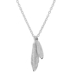 YO&NO - Ketting - Zilver - Veren - 1,2 mm - 41 + 4 cm - Sieraden vrouw - Poli - Gerhodineerd - Zilver 925