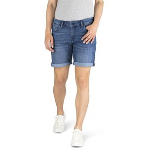 Mustang Dames Short Broeken Bermuda regular/straight Fit Blauw W 25 Volwassenen Korte Jeans Broek