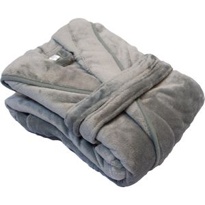 Unisex Badjas Fleece - - Grijs