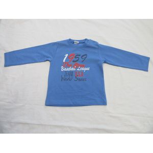 dirkje , jongens , t-shirt met lange mouw , 1959 the star , blauw , 86 - 18 maand