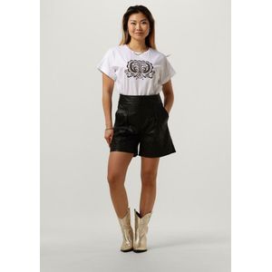 My Essential Wardrobe 12 The Leather Shorts Dames - Korte Broek - Zwart - Maat 34