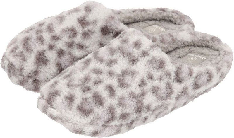 Apollo - Instap Sloffen - Lichtgrijs - Luipaardprint - Pantoffels - Antislip Zool