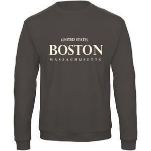 Sweatshirt 2-205 Boston Massachusetts - Dgrijs, 3xL