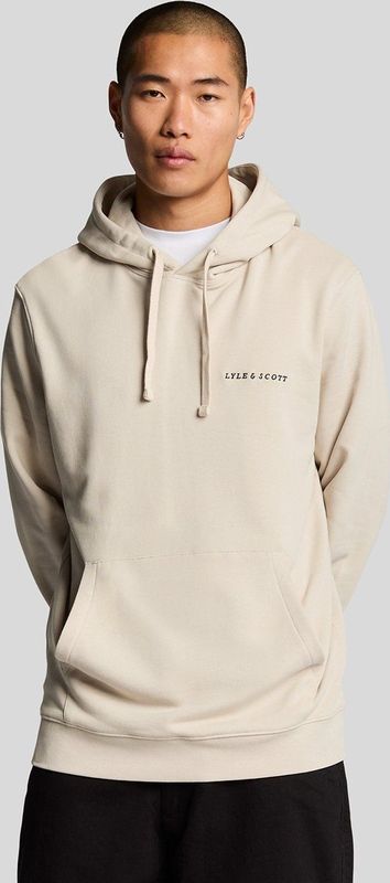 Lyle & Scott - Loopback Geborduurde Hoodie - Beige