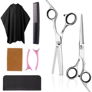 Kappersset 7-delige Kappersschaar set met kappersmantel