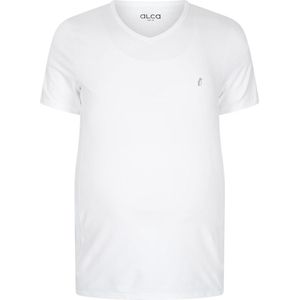 Alca Fashion - heren t-shirt V-hals wit maat 3XL