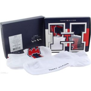 Tommy Hilfiger - Unisex Sneakersokken - Cadeaubox - 43-46 - Set van 4 Paar