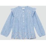 Blouse - Katoen - A-lijn - Lange Mouwen - Met Knoopsluitingen