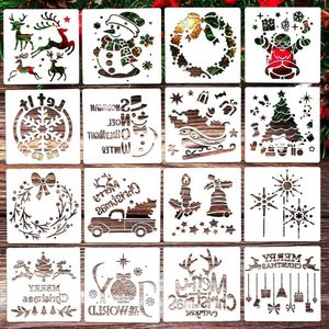 Kerstsjablonen - Herbruikbaar - Kerstdecoratie - Schilderen - Hout Kunsttekenen - Ramen - Kaarten Maken - Dagboek Bijhouden - Plakboek - Doe-Het-Zelf-Knutselen