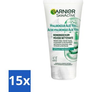 Garnier - SkinActive - Gezichtsreinigingsschuim - Hyaluronzuur & Aloe Vera - Hydraterend - 150 ml - Bulkverpakking - 15 stuks