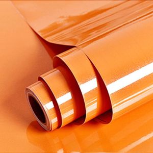 Zelfklevend papier voor meubels, glanzend glitter, 40 x 300 cm, zelfklevend behang, waterdichte vinylstickers voor meubels, keukenmuren, tafels, badkamers, kasten en aanrechtbladen - Oranje