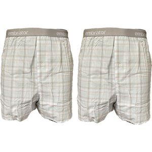 Embrator mannen Boxershorts 2-stuks geruit maat XXL