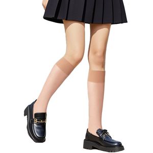 Women's Knee High Socks Pack of 12 20 Denier Knee High Doll Socks Fine Knee Socks Matt, Tear-resistant, Pressure-Free Soft Comfortable Band with Reinforced Toe and Fine Seam, beiges,
