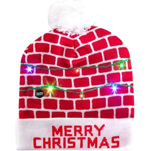 Happy Tears | Verlichte Kerstmuts met LED verlichting | Merry Christmas | Universeel model met grote elasticiteit voor volwassenen en kinderen | LED Kerstmuts volwassenen / LED Kerstmutsje kinderen