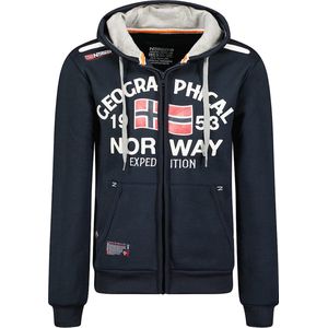 Vest Met Capuchon En Rits Blauw Geographical Norway Flag - M