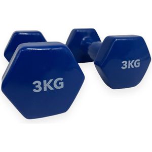 Padisport dumbells blauw - 3kg dumbells - sport gewichten voor thuis - handgewichten - Halter - Gewichten Set Halters - Gewichten 3 Kg - Blauw - Gewichten - Dumbells - Halters - Gewichtjes 3 Kg