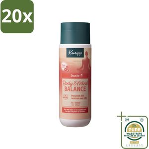 20 x Kneipp - Douchegel - Body & Mind Balance - 200 ml - Grootverpakking - Douchegel - Balans - Iris - Vetiver - Natuurlijke Douchegel