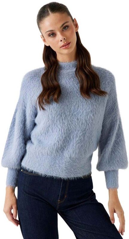Guess - Keyla - Gebreide Trui - Pluizig - Opstaande Kraag - Lange Mouwen