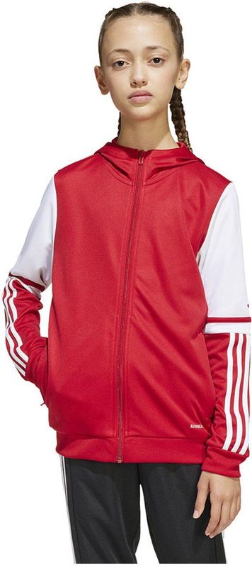 adidas - Squadra 25 - Hooded Trainingsjack - Rood - 100% Gerecycled Polyester