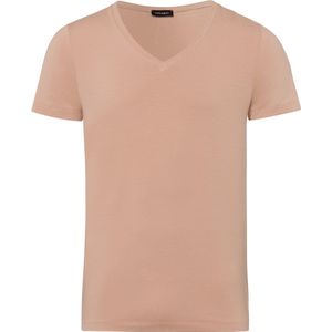Hanro Cotton Superior T-shirt V-hals - Peau - 073089-1216 - M