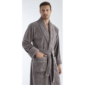 Heren Bamboe Katoen Badjas Kai / Grijs / XXXL