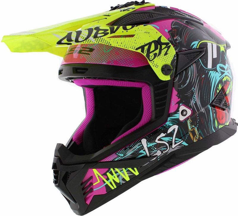 LS2 - Offroad Helm - KPA - Zwart - Verstelbare Klep