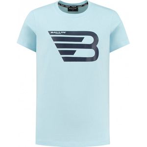 Ballin Amsterdam T-shirt with frontlogo Jongens T-shirt - Light Blue - Maat 8