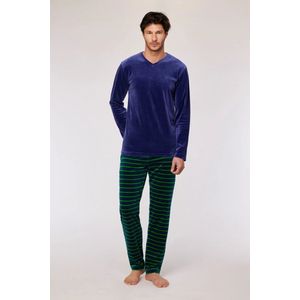 Woody pyjama heren - donkerblauw - 252-10-MVL-V/897 - maat XXL