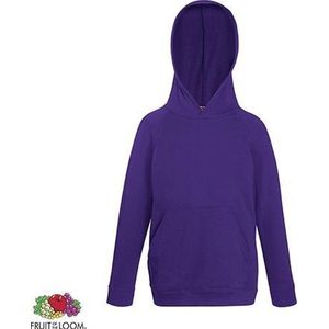 Fruit of the Loom Kids hoodie - Maat 116 - Kleur Purple