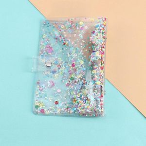 in A5 6 Gaten Binder Cover Glitter Drijfzand - Zachte PVC Planner Protector - Waterdicht - Losse Blad Map - School & Kantoorbenodigdheden .