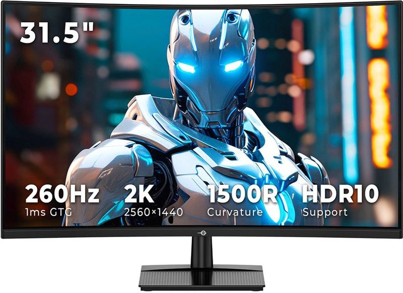 TITAN ARMY C32C1S - QHD Curved Gaming Monitor - 240Hz - 32 Inch