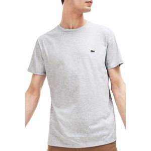 Lacoste Heren T-shirt - Silver Chine - Maat M