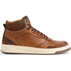 Travelin' - Durham - Hoge Sneakers - Cognac - Leer