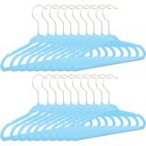 Relaxdays kledinghangers kind 20 stuks - babykledinghanger - kunststof - kledinghanger - turkoois