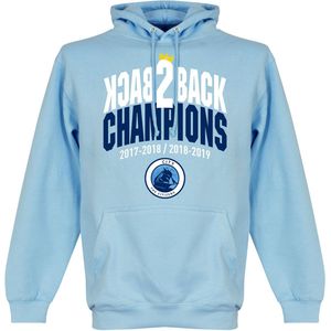City Back to Back Champions Hoodie - Lichtblauw - L
