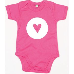 Rompertje Heart 1-Fuchsia-6-12 Maanden