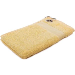 Arowell Golfhanddoek met clip 55 x 30 cm - 500 Gram - Crème geel - 3 stuks