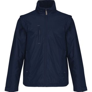 Outdoorjas 'Score' met afritsbare mouwen Kariban Donkerblauw/Grijs - S
