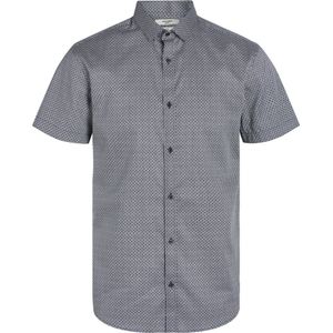 Jack & Jones Overhemd Jprblacardiff Print Shirt S/s Ss24 12254795 Navy Blazer/confort Fl Mannen Maat - M
