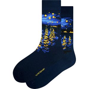 Kunst sokken - Sterrennacht boven de Rhône - Sokken - Biologisch Katoen - Heren 41-46 en Dames 36-40