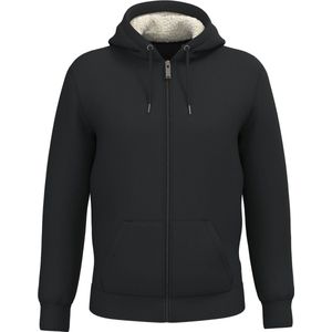 Native Spirit Ecologische uniseks sweater met rits en sherpavoering NS460 - Black - 3XL