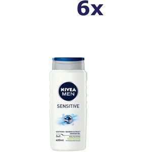 6x NIVEA Douchegel Men Sensitive 400 ml