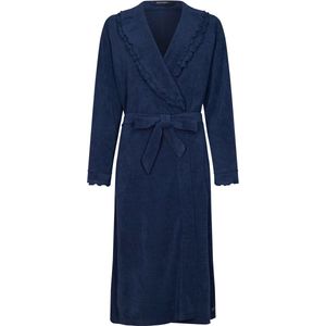 Badjas Pastunette Premium - Ruffle - Blauw - Badstof - Maat L