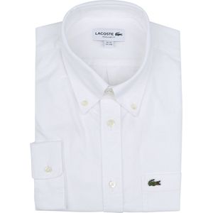 Lacoste - Oxford Overhemd Wit - Heren - Maat 41 - Regular-fit