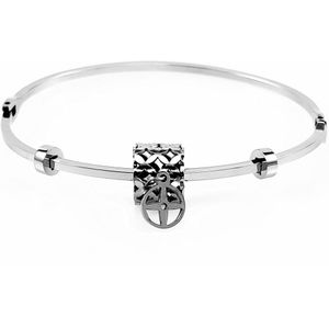 Dames Bangle - Buis Hanger Design - Roestvrij Stalen Armband