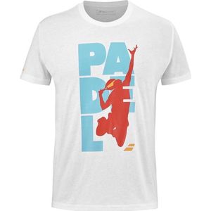 Babolat TEAM padel unisex shirt - wit/blauw/rood - maat XL