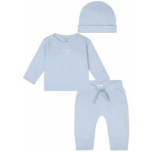 Noppies - Jongens kledingset - 3delig - Broek Naupli - Shirt Neisse - Muts Nimbin lichtblauw - Maat 44
