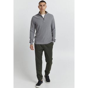 Blend Half Zip Heren sweater-Schipperstrui met rits- Coltrui Heren- Heren Trui- Maat M- Stonemix