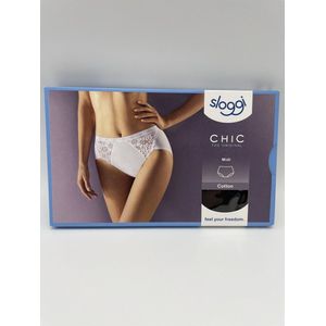 Sloggi - Chic Midi - Damesonderbroek - Zwart
